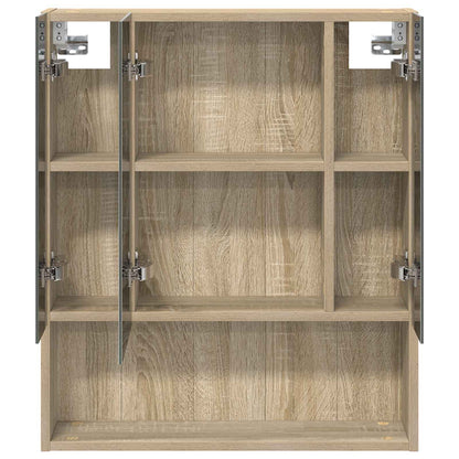 vidaXL Bathroom Mirror Cabinet with Shelf Sonoma Oak 60 x 14.5 x 70 cm