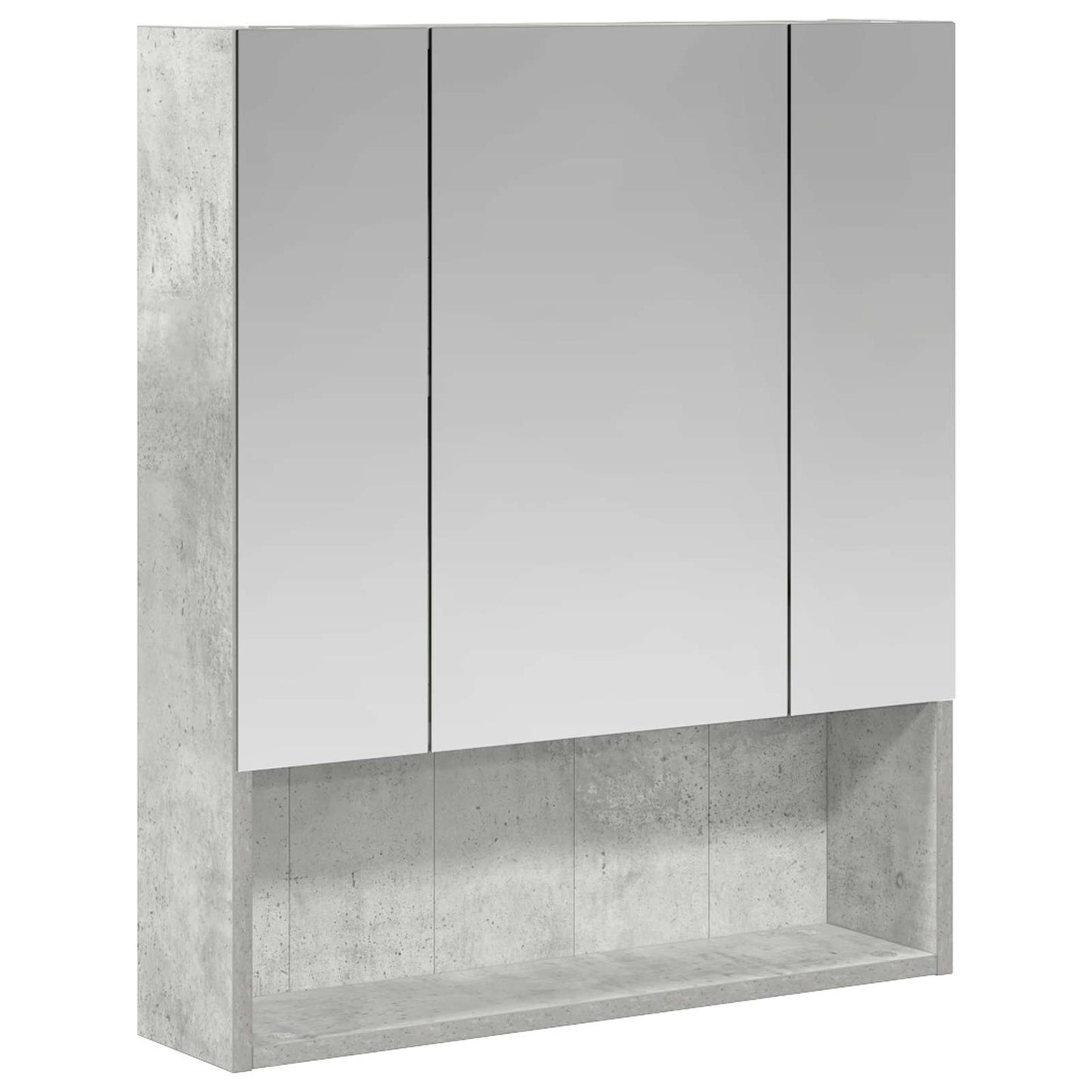 vidaXL Bathroom Mirror Cabinet Concrete Grey 60 x 14.5 x 70 cm