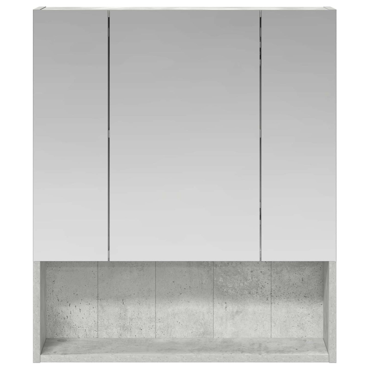 vidaXL Bathroom Mirror Cabinet Concrete Grey 60 x 14.5 x 70 cm
