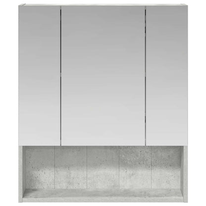 vidaXL Bathroom Mirror Cabinet Concrete Grey 60 x 14.5 x 70 cm