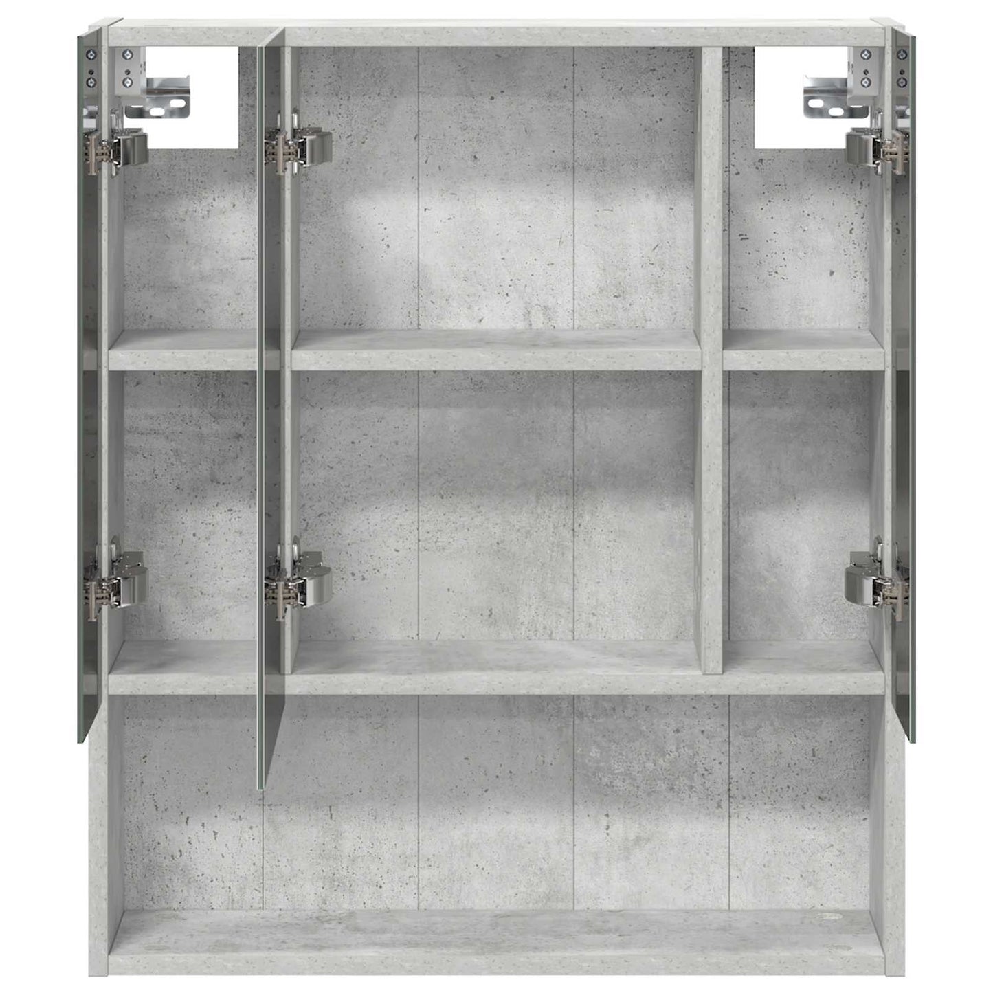 vidaXL Bathroom Mirror Cabinet Concrete Grey 60 x 14.5 x 70 cm