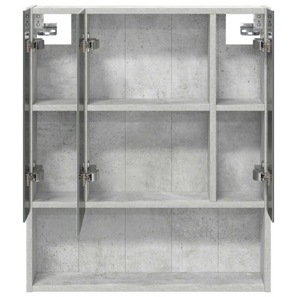 vidaXL Bathroom Mirror Cabinet Concrete Grey 60 x 14.5 x 70 cm