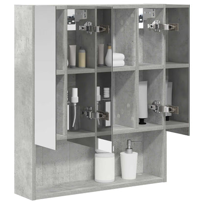 vidaXL Bathroom Mirror Cabinet Concrete Grey 60 x 14.5 x 70 cm