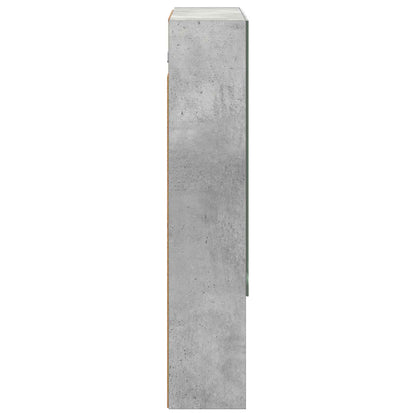 vidaXL Bathroom Mirror Cabinet Concrete Grey 60 x 14.5 x 70 cm