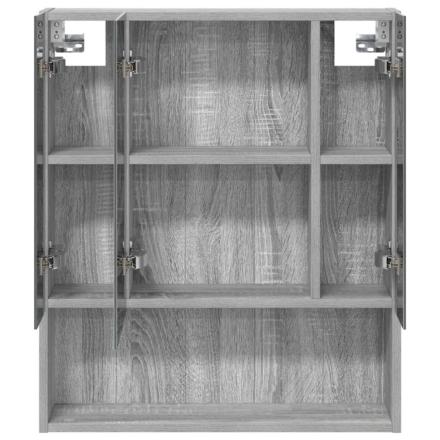 vidaXL Bathroom Mirror Cabinet with Door Grey Sonoma 60 x 14.5 x 70 cm