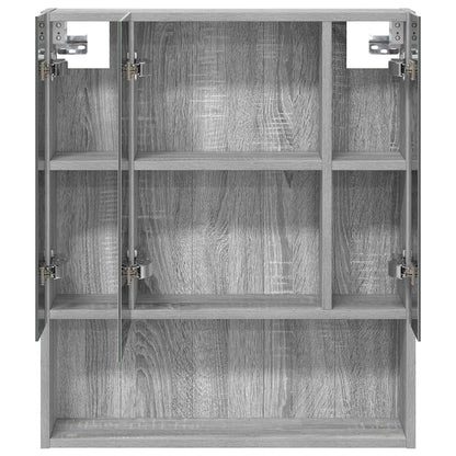 vidaXL Bathroom Mirror Cabinet with Door Grey Sonoma 60 x 14.5 x 70 cm