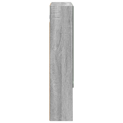 vidaXL Bathroom Mirror Cabinet with Door Grey Sonoma 60 x 14.5 x 70 cm
