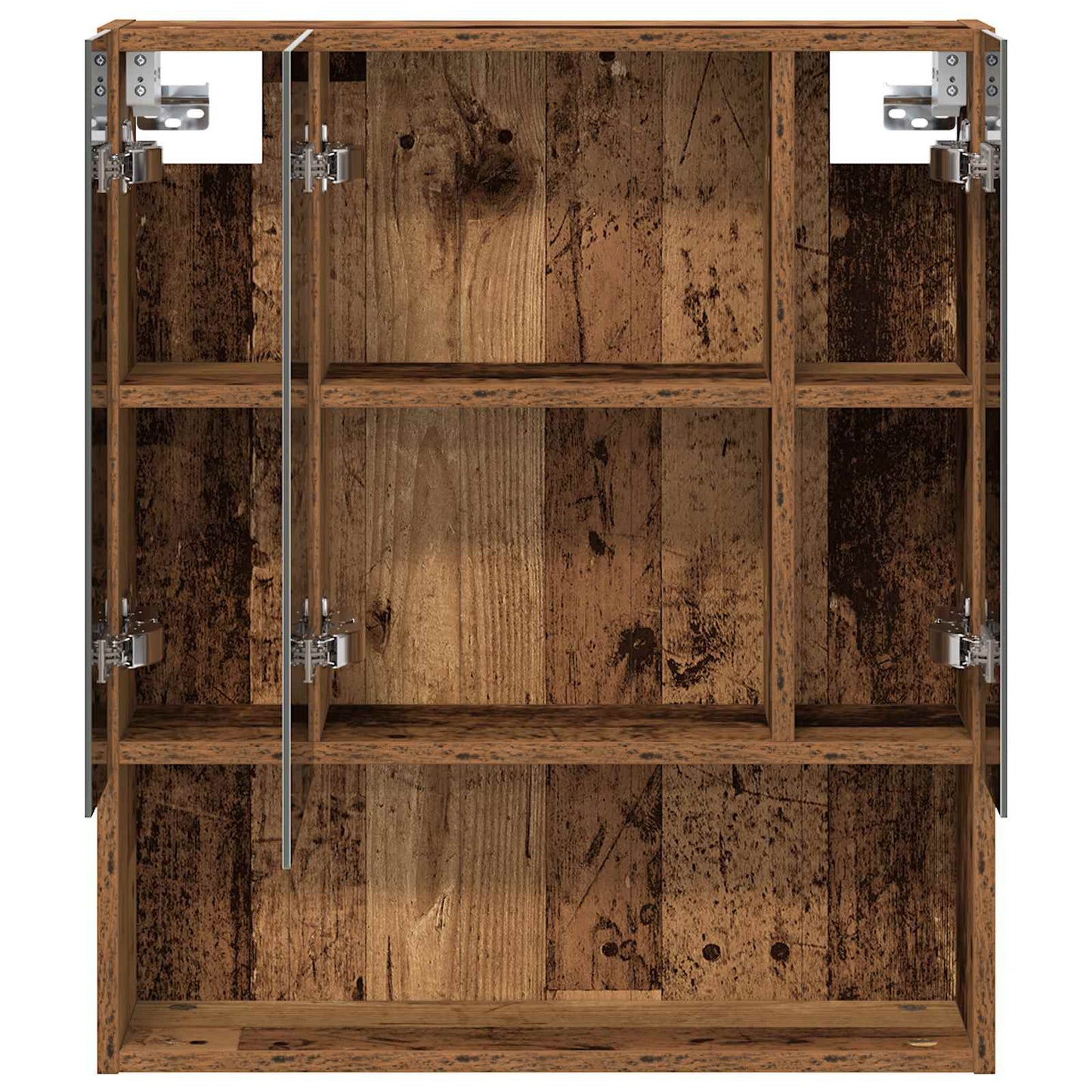 vidaXL Bathroom Mirror Cabinet with Shelf Old Wood 60 x 14.5 x 70 cm