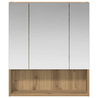 vidaXL Bathroom Mirror Cabinet Artisian Oak 60 x 14.5 x 70 cm