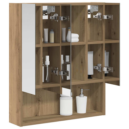 vidaXL Bathroom Mirror Cabinet Artisian Oak 60 x 14.5 x 70 cm