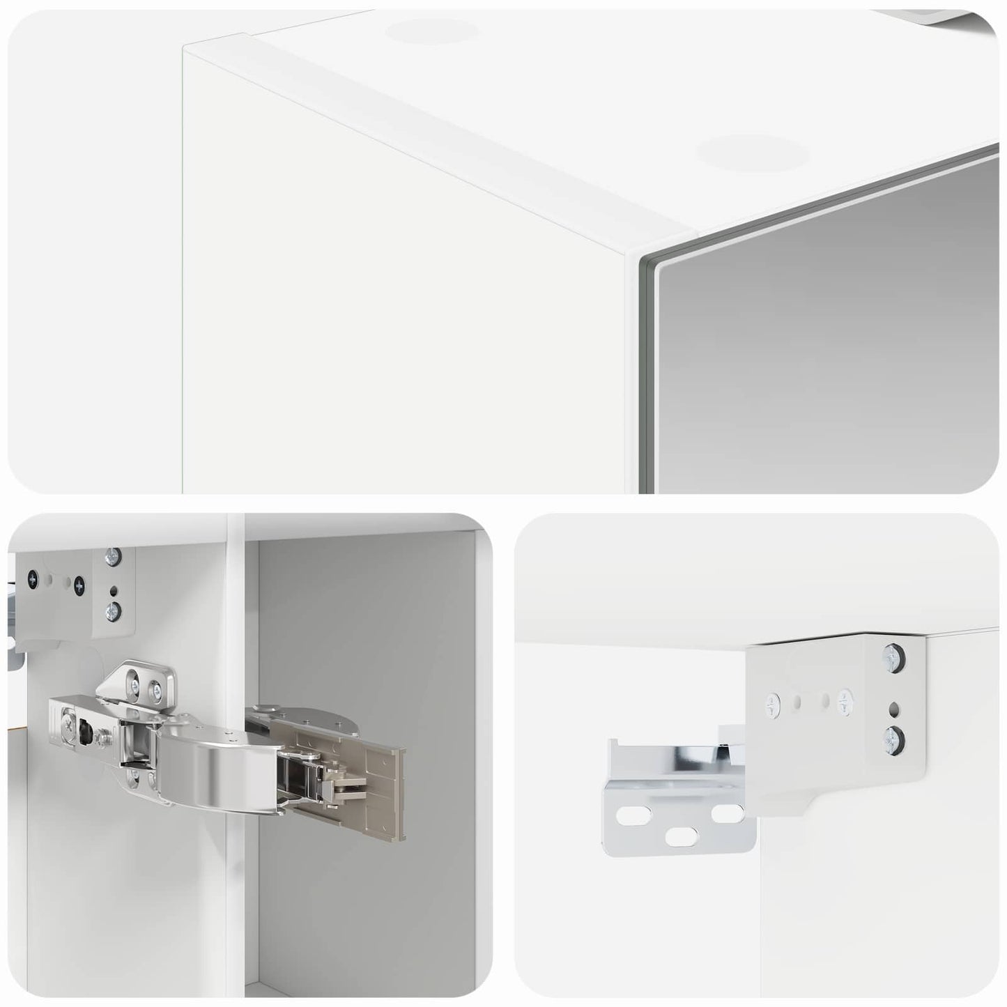 vidaXL Bathroom Mirror Cabinet White 60 x 14.5 x 70 cm Engineered wood