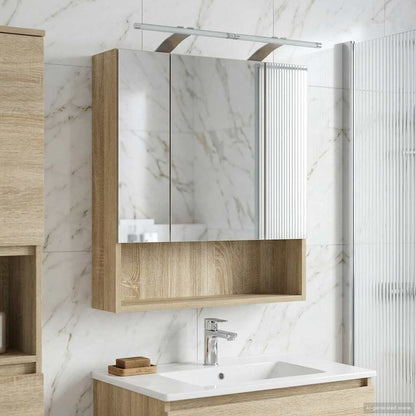 vidaXL Bathroom Mirror Cabinet with Shelf Sonoma Oak 60 x 14.5 x 70 cm