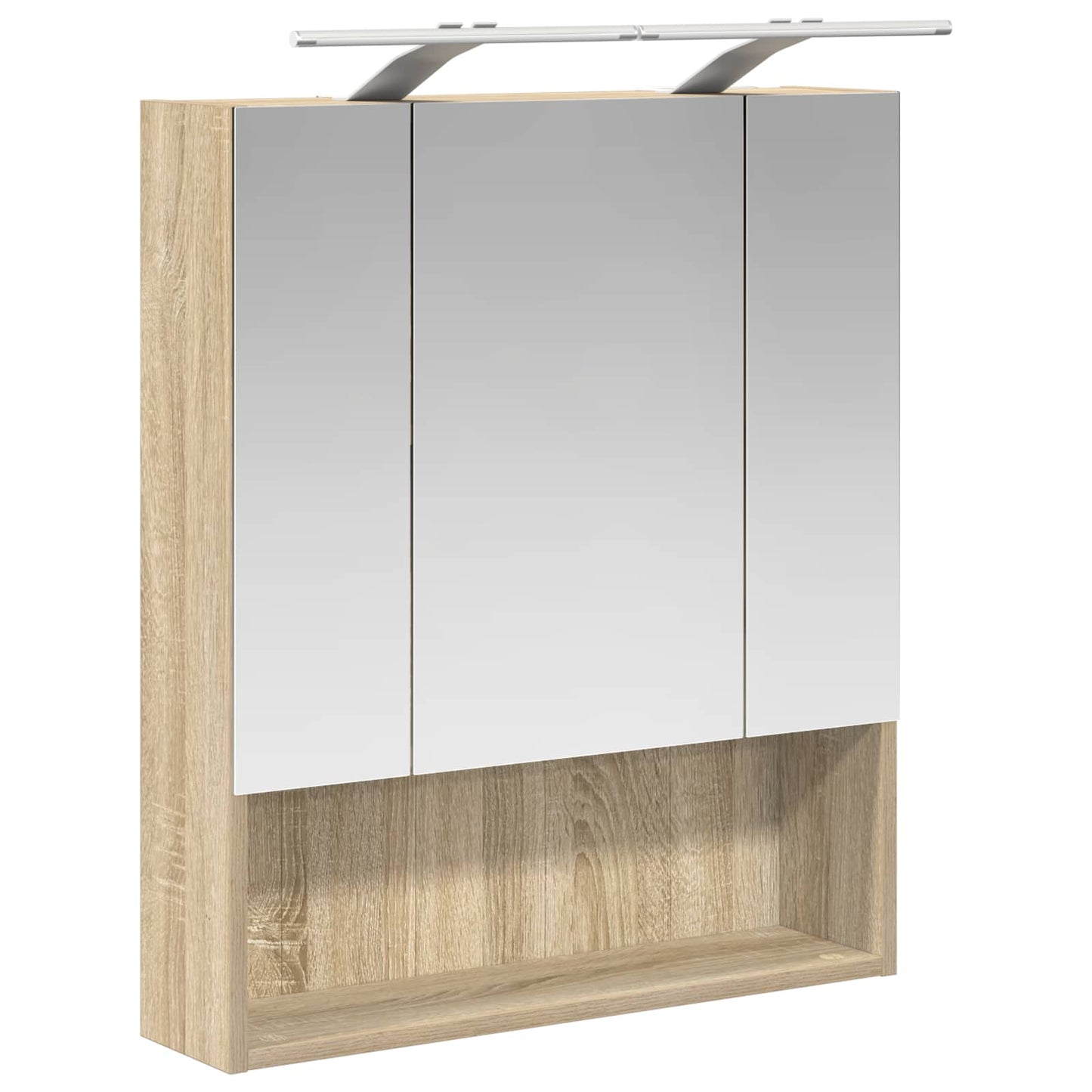 vidaXL Bathroom Mirror Cabinet with Shelf Sonoma Oak 60 x 14.5 x 70 cm