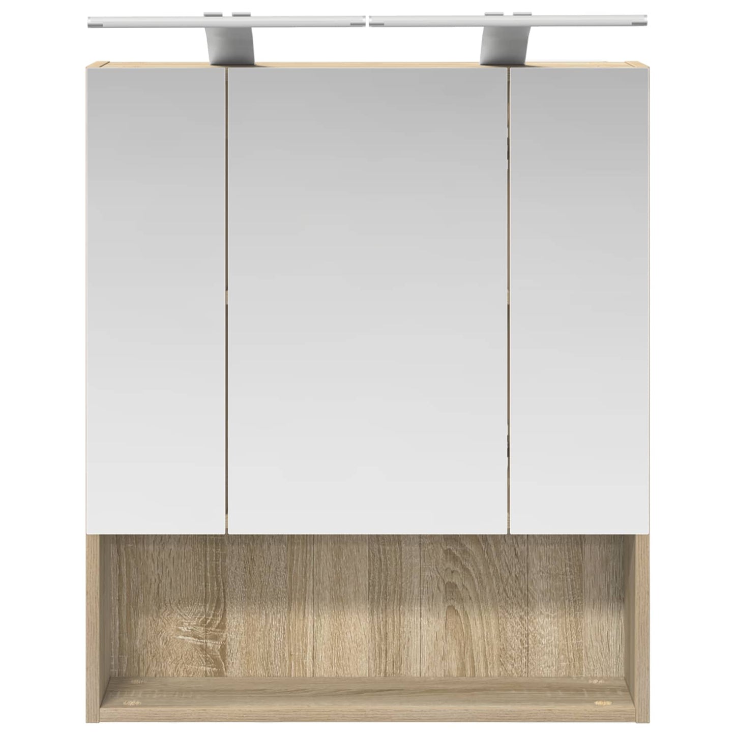 vidaXL Bathroom Mirror Cabinet with Shelf Sonoma Oak 60 x 14.5 x 70 cm