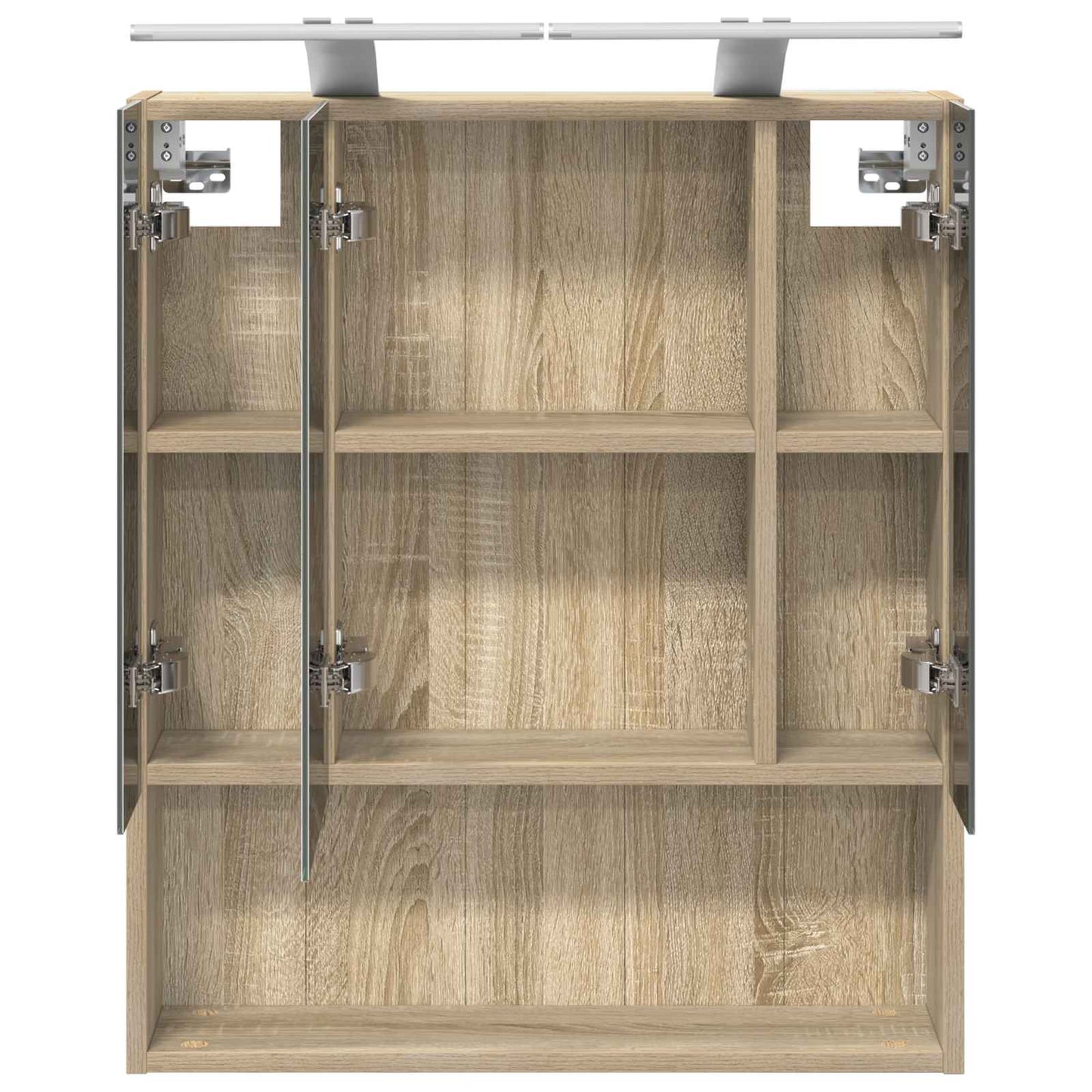 vidaXL Bathroom Mirror Cabinet with Shelf Sonoma Oak 60 x 14.5 x 70 cm