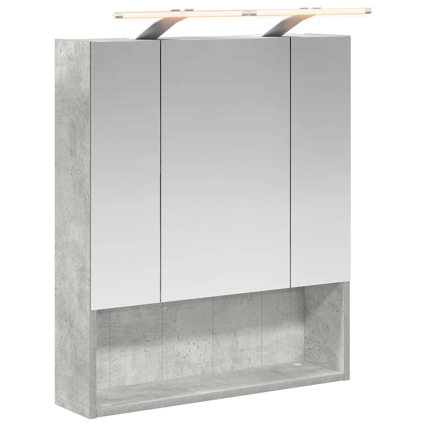 vidaXL Bathroom Mirror Cabinet Concrete Grey 60 x 14.5 x 70 cm