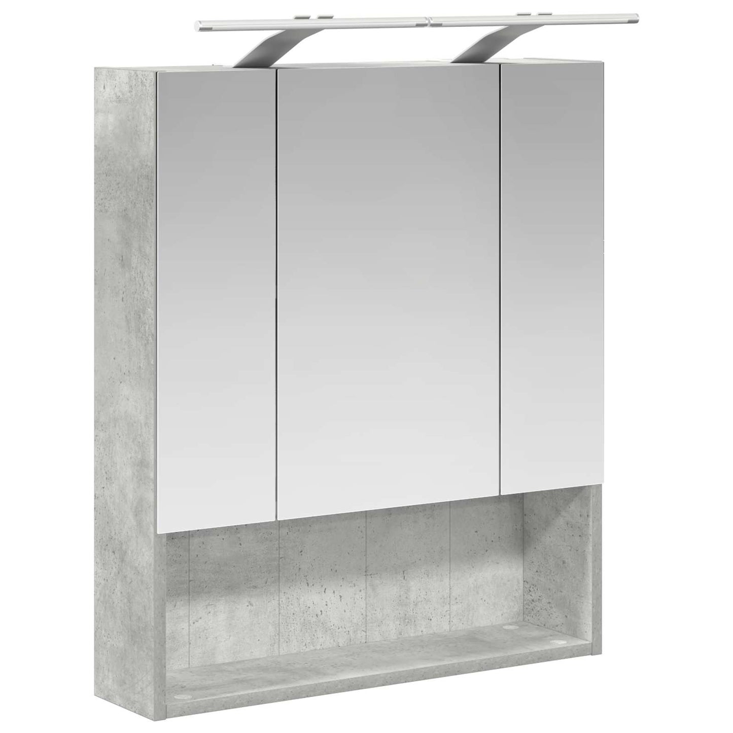 vidaXL Bathroom Mirror Cabinet Concrete Grey 60 x 14.5 x 70 cm