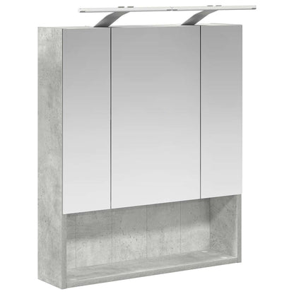 vidaXL Bathroom Mirror Cabinet Concrete Grey 60 x 14.5 x 70 cm