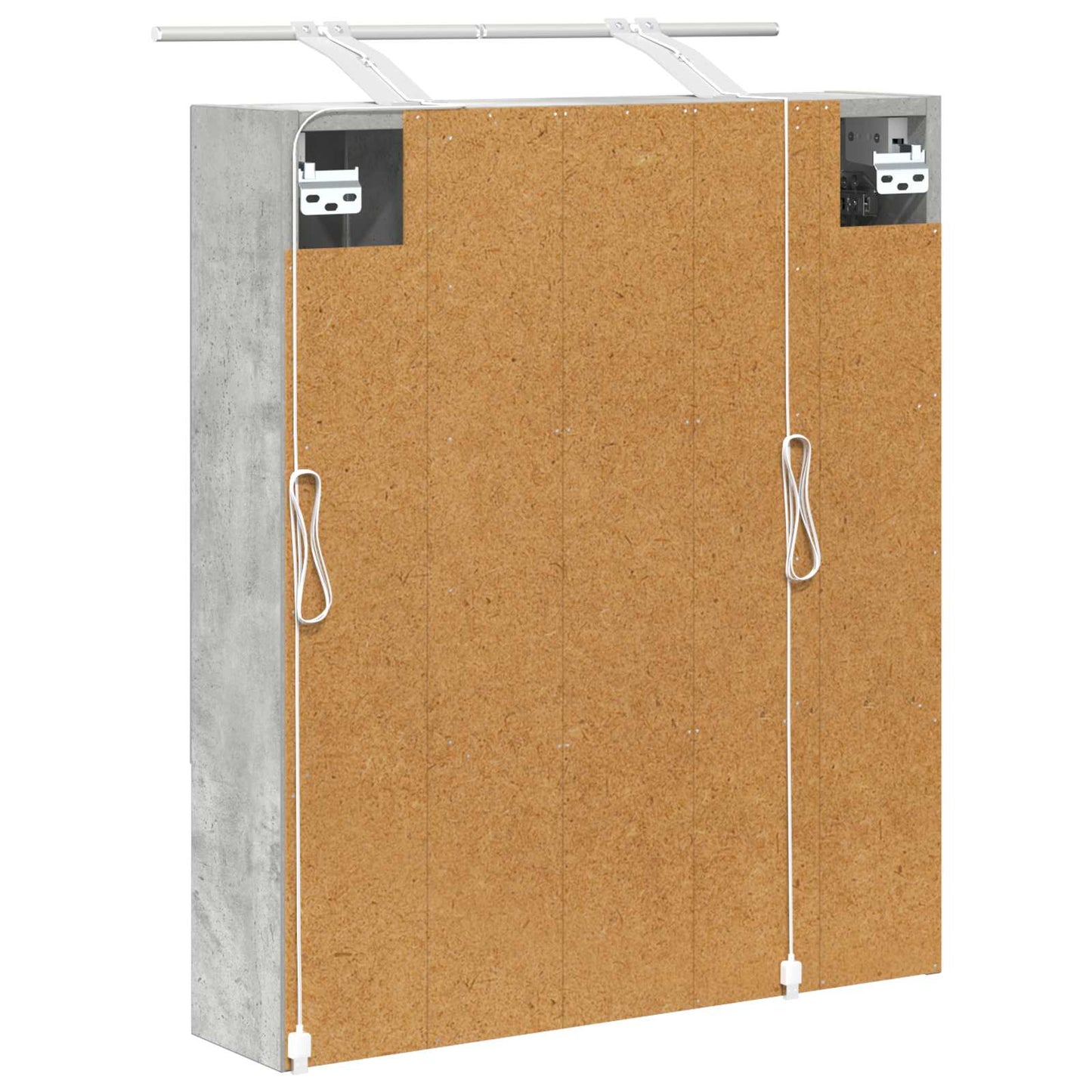vidaXL Bathroom Mirror Cabinet Concrete Grey 60 x 14.5 x 70 cm
