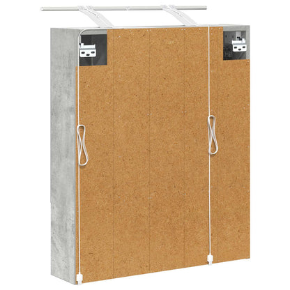 vidaXL Bathroom Mirror Cabinet Concrete Grey 60 x 14.5 x 70 cm