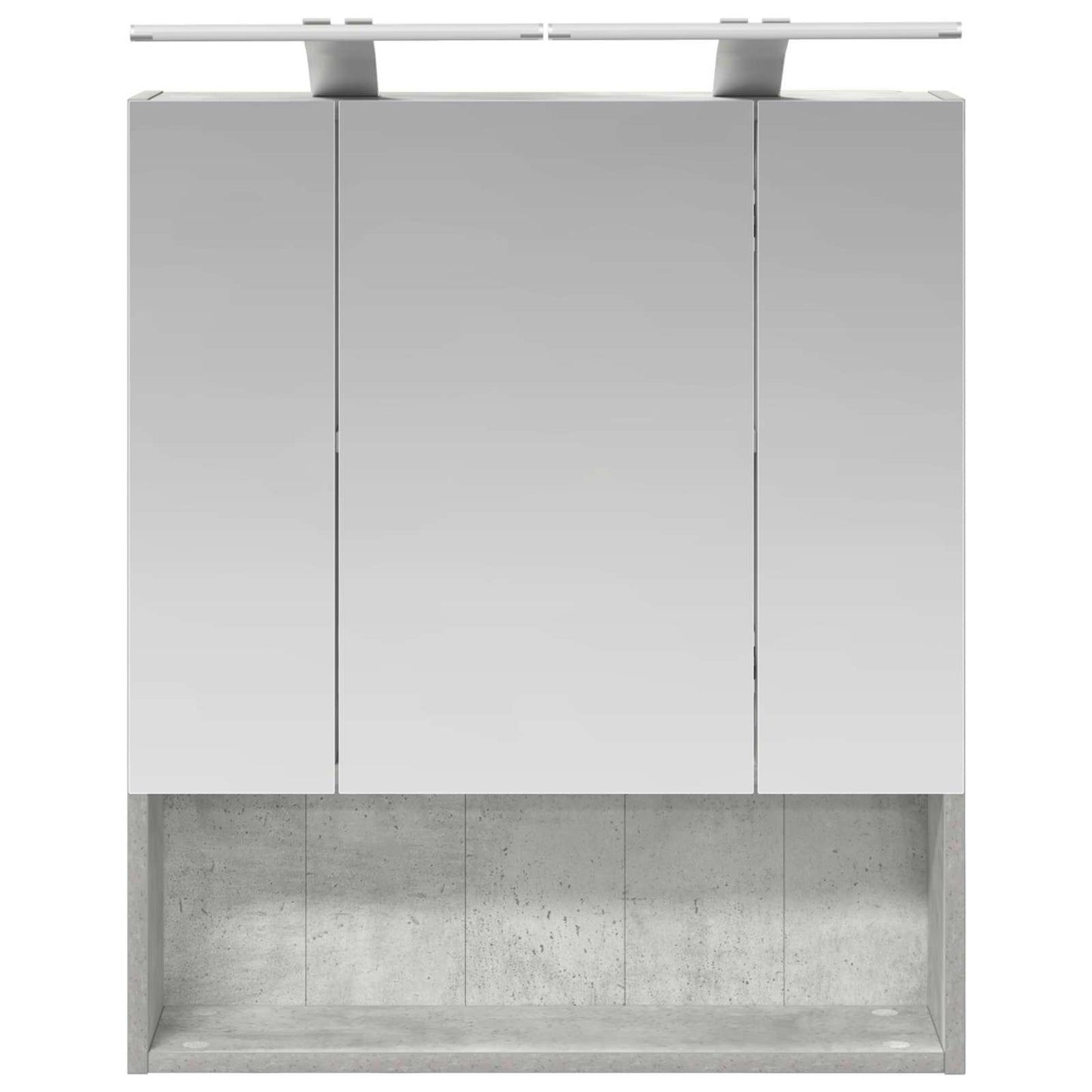 vidaXL Bathroom Mirror Cabinet Concrete Grey 60 x 14.5 x 70 cm