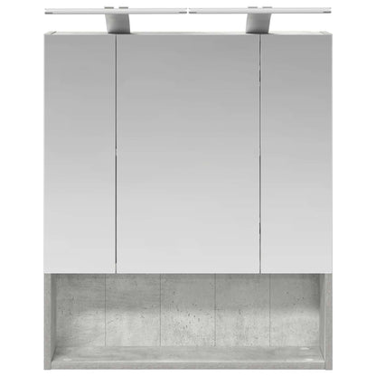 vidaXL Bathroom Mirror Cabinet Concrete Grey 60 x 14.5 x 70 cm