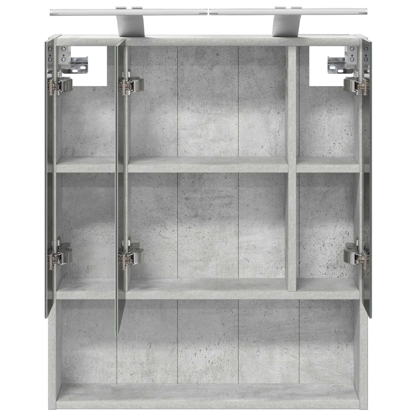 vidaXL Bathroom Mirror Cabinet Concrete Grey 60 x 14.5 x 70 cm