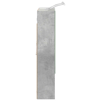 vidaXL Bathroom Mirror Cabinet Concrete Grey 60 x 14.5 x 70 cm