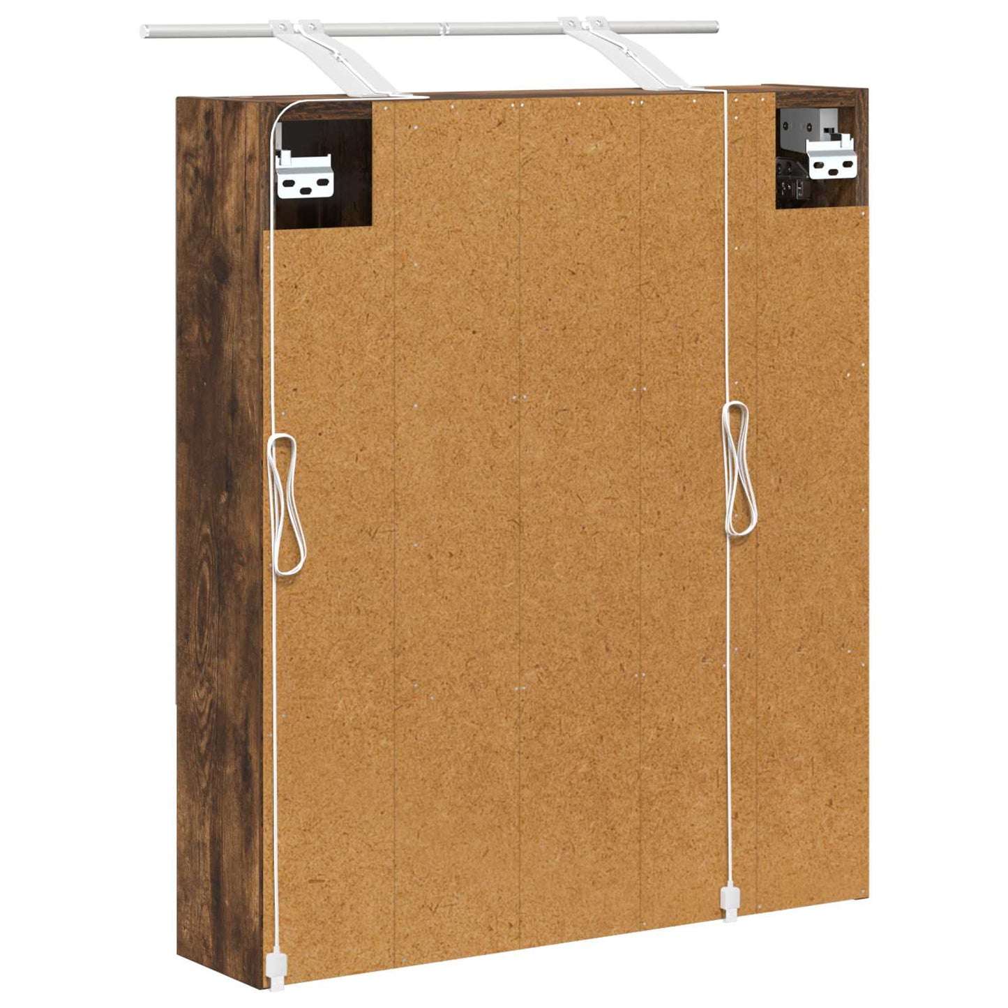 vidaXL Bathroom Mirror Cabinet with Shelf Smoked Oak 60 x 14.5 x 70 cm