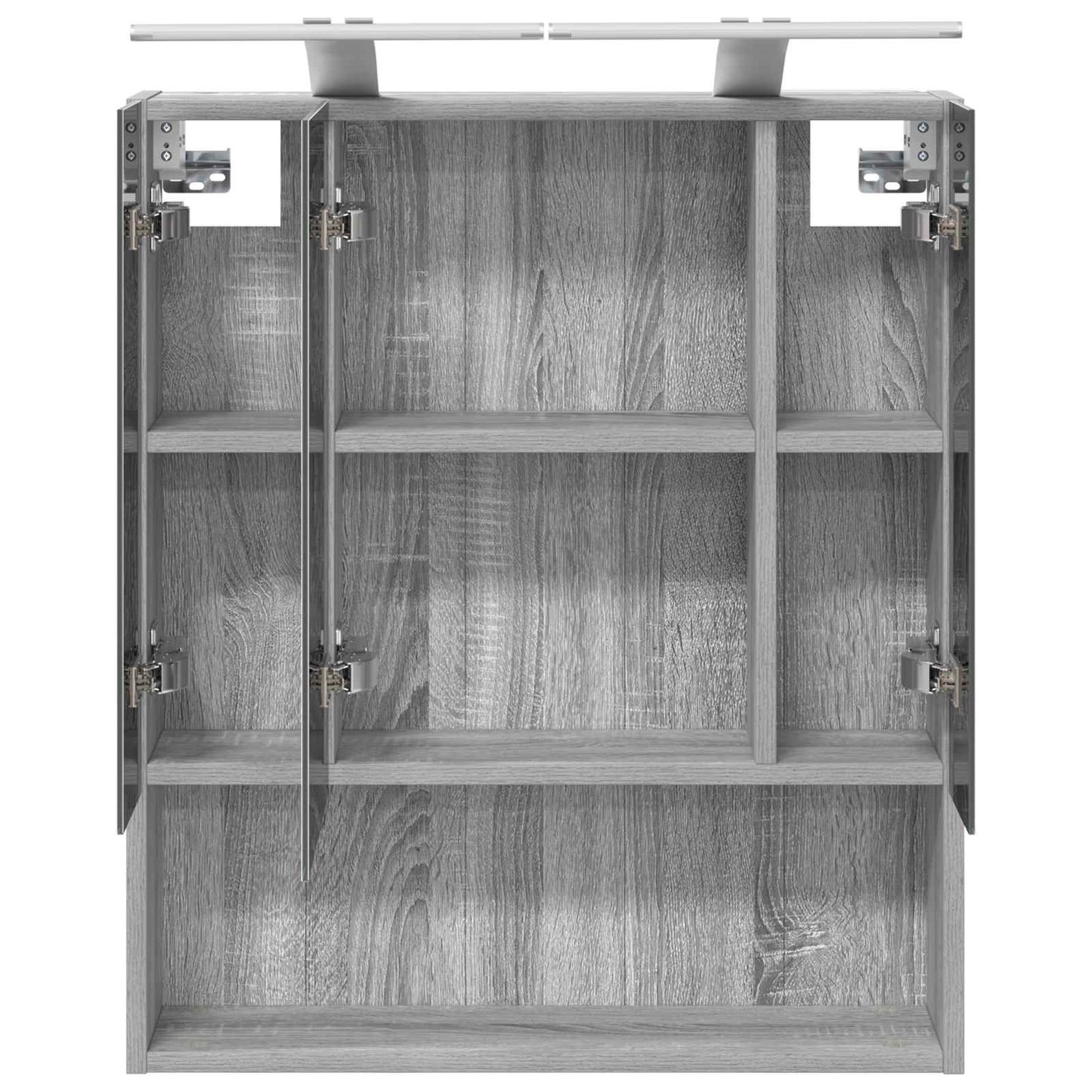 vidaXL Bathroom Mirror Cabinet with Door Grey Sonoma 60 x 14.5 x 70 cm