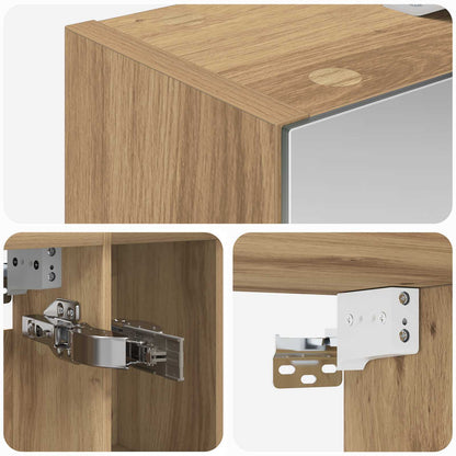 vidaXL Bathroom Mirror Cabinet Artisian Oak 60 x 14.5 x 70 cm