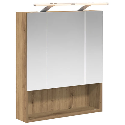 vidaXL Bathroom Mirror Cabinet Artisian Oak 60 x 14.5 x 70 cm