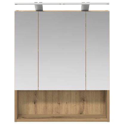 vidaXL Bathroom Mirror Cabinet Artisian Oak 60 x 14.5 x 70 cm