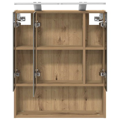 vidaXL Bathroom Mirror Cabinet Artisian Oak 60 x 14.5 x 70 cm