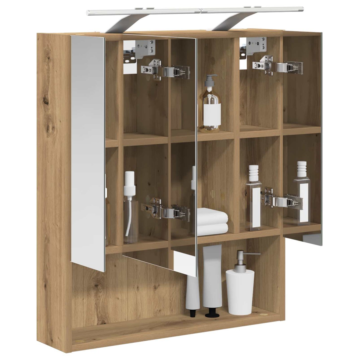 vidaXL Bathroom Mirror Cabinet Artisian Oak 60 x 14.5 x 70 cm