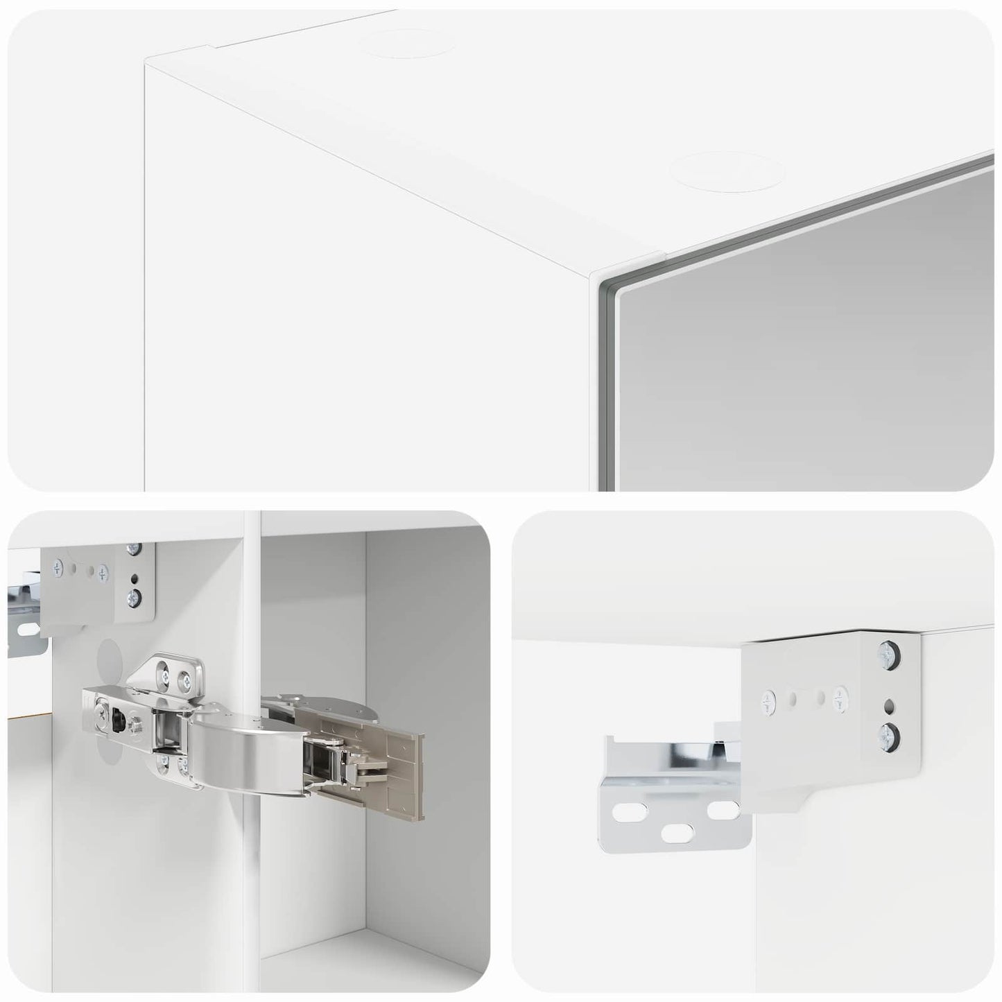 vidaXL Bathroom Mirror Cabinet White 50 x 14.5 x 70 cm Engineered wood