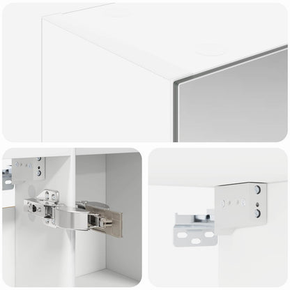 vidaXL Bathroom Mirror Cabinet White 50 x 14.5 x 70 cm Engineered wood