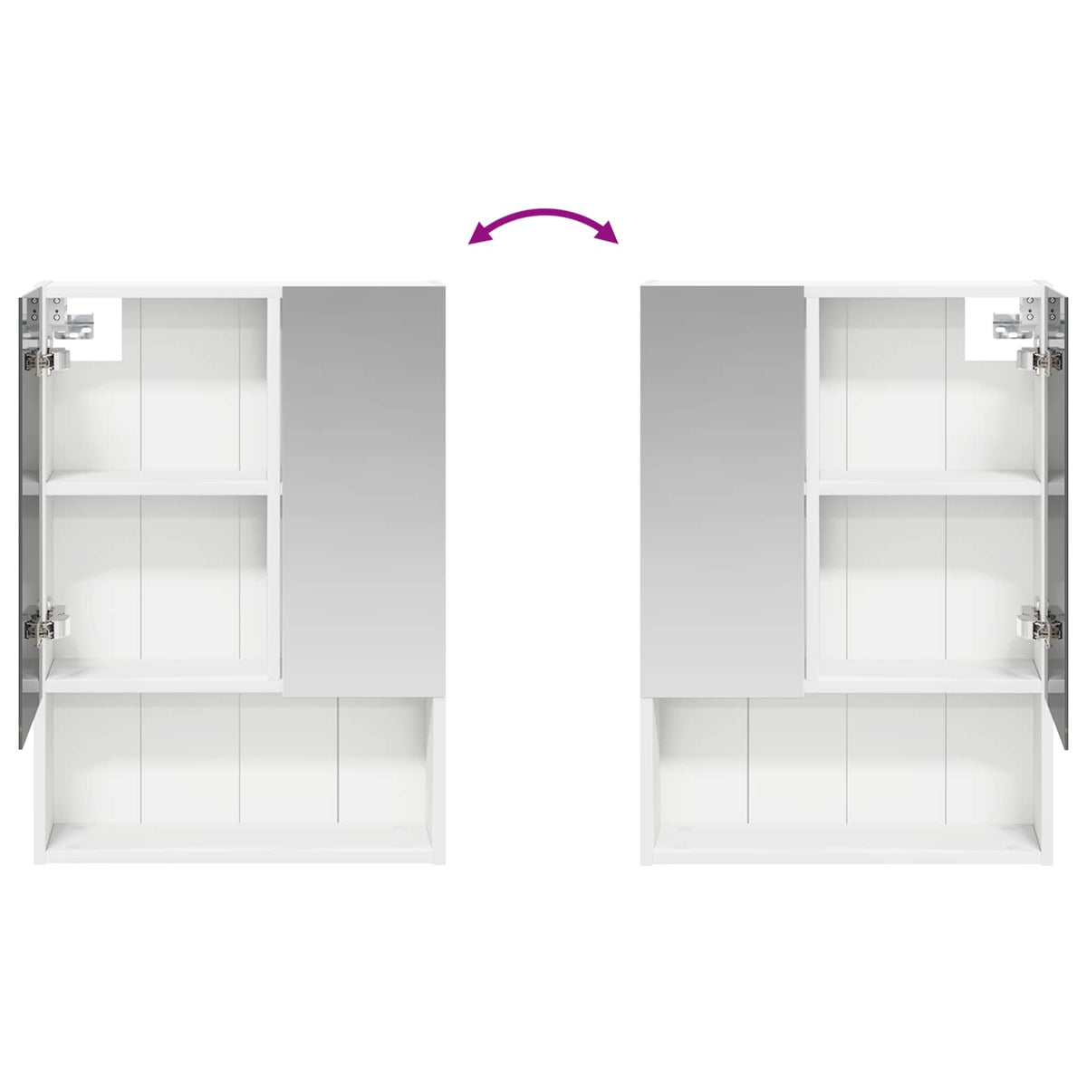 vidaXL Bathroom Mirror Cabinet White 50 x 14.5 x 70 cm Engineered wood