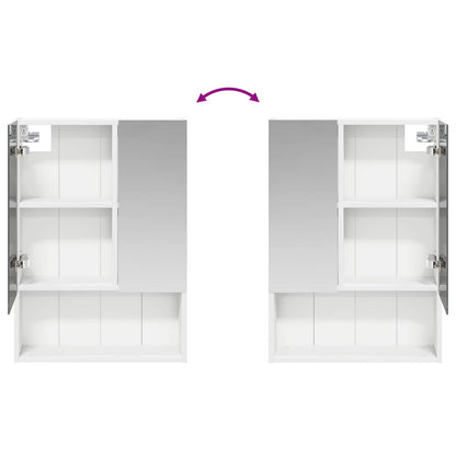 vidaXL Bathroom Mirror Cabinet White 50 x 14.5 x 70 cm Engineered wood