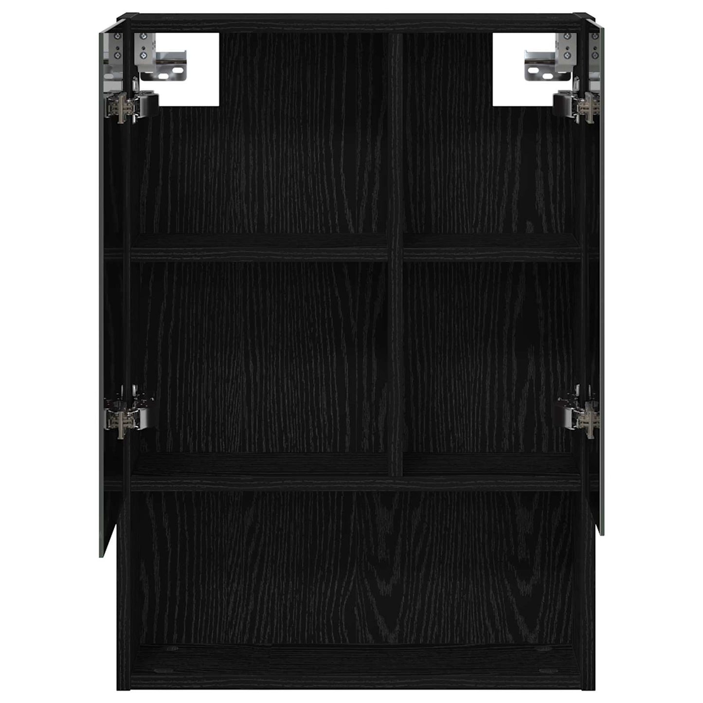 vidaXL Bathroom Mirror Cabinet with Shelf Black Oak 50 x 14.5 x 70 cm