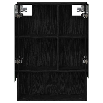 vidaXL Bathroom Mirror Cabinet with Shelf Black Oak 50 x 14.5 x 70 cm