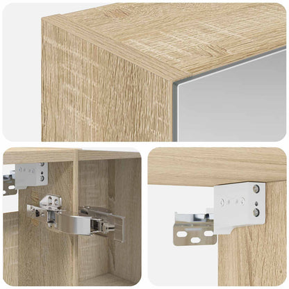 vidaXL Bathroom Mirror Cabinet Sonoma Oak 50 x 14.5 x 70 cm