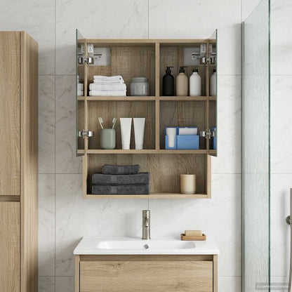 vidaXL Bathroom Mirror Cabinet Sonoma Oak 50 x 14.5 x 70 cm