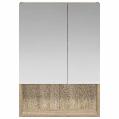vidaXL Bathroom Mirror Cabinet Sonoma Oak 50 x 14.5 x 70 cm