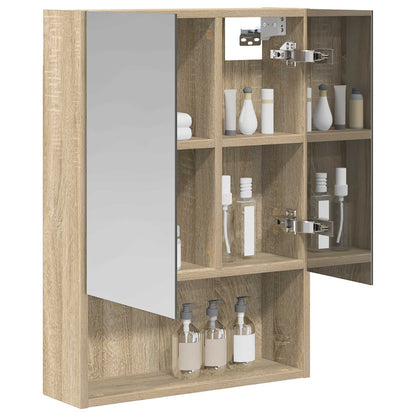 vidaXL Bathroom Mirror Cabinet Sonoma Oak 50 x 14.5 x 70 cm