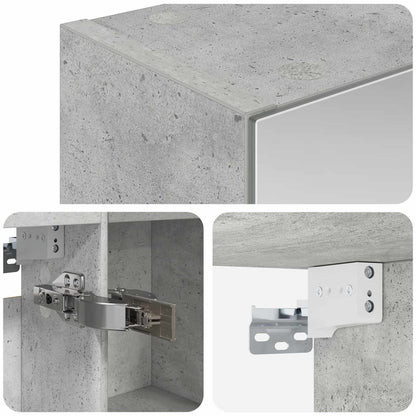 vidaXL Bathroom Mirror Cabinet Concrete Grey 50 x 14.5 x 70 cm