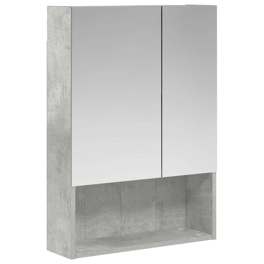 vidaXL Bathroom Mirror Cabinet Concrete Grey 50 x 14.5 x 70 cm