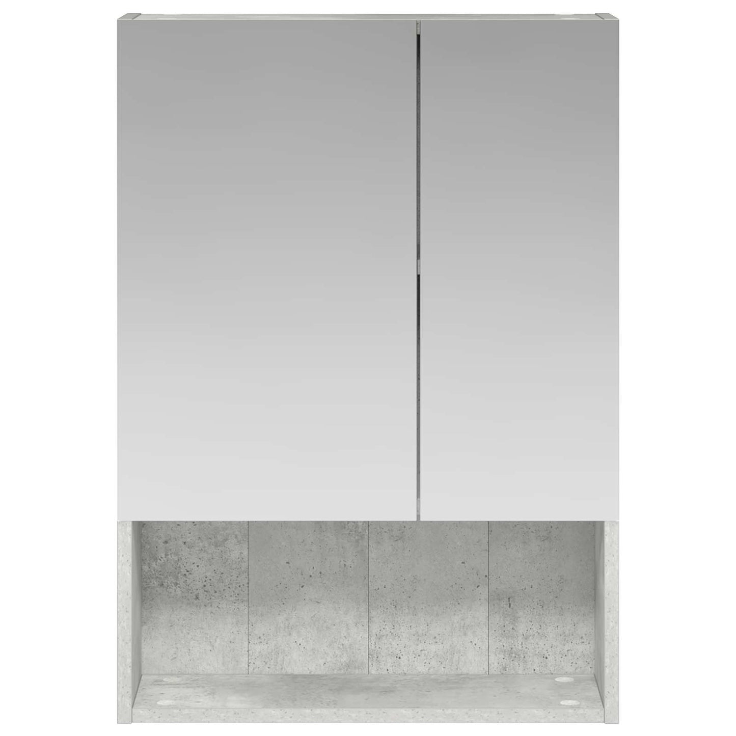 vidaXL Bathroom Mirror Cabinet Concrete Grey 50 x 14.5 x 70 cm