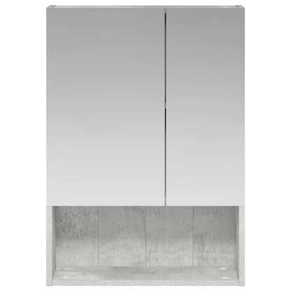 vidaXL Bathroom Mirror Cabinet Concrete Grey 50 x 14.5 x 70 cm