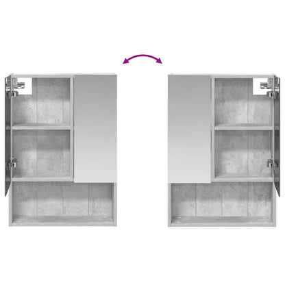 vidaXL Bathroom Mirror Cabinet Concrete Grey 50 x 14.5 x 70 cm